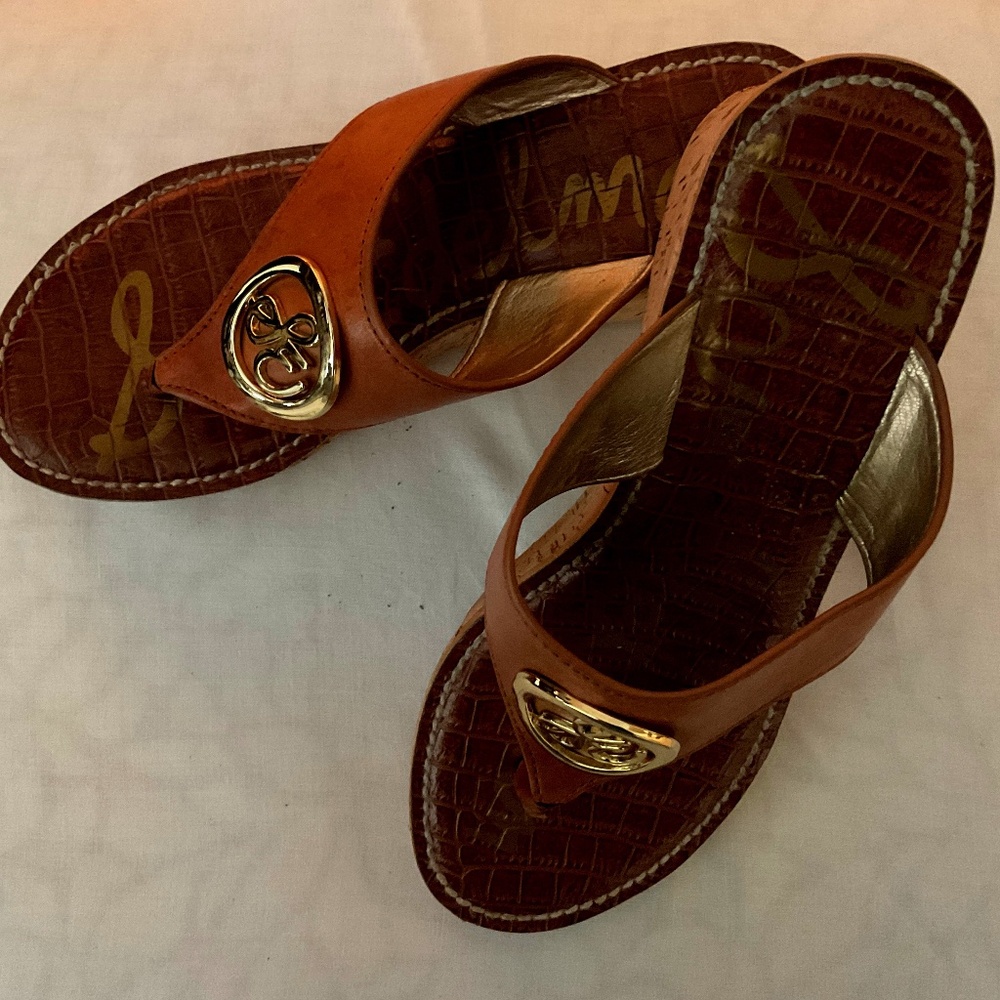 Sam Edelman cork platform wedge sandals